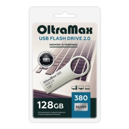 USB флэш-накопитель OltraMax 128GB Key металл 380 Silver 2.0