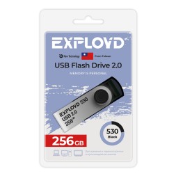 USB флэш-накопитель Exployd 256GB 530 Black 2.0
